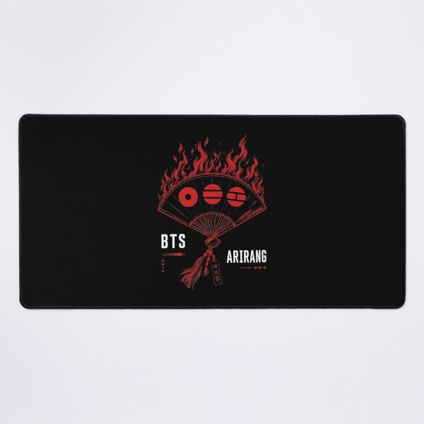 Item preview, ARIRANG Korean Traditional Fan Design with Red Flame Logo designed and sold by thefirstbroo.