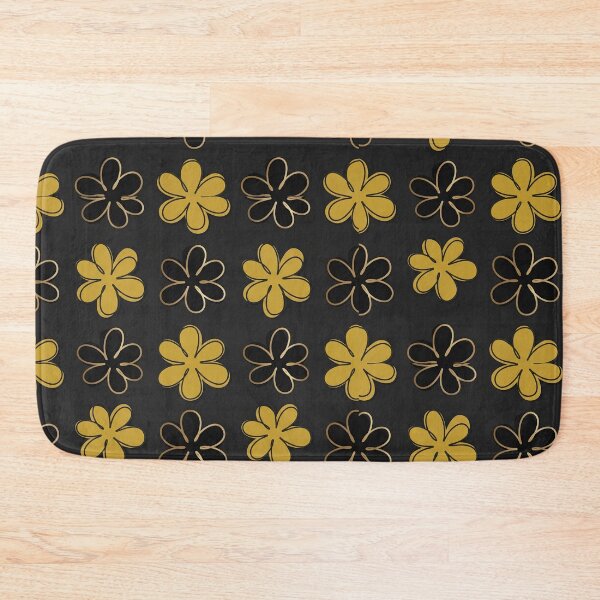 Item preview, Retro Gold and Black Floral Pattern designed and sold by ITCHAWAWAA.