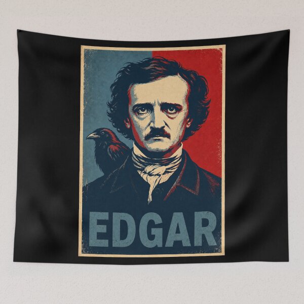 Item preview, Edgar Allan Poe Vintage Raven Gothic Portrait designed and sold by ValentinaHramov.