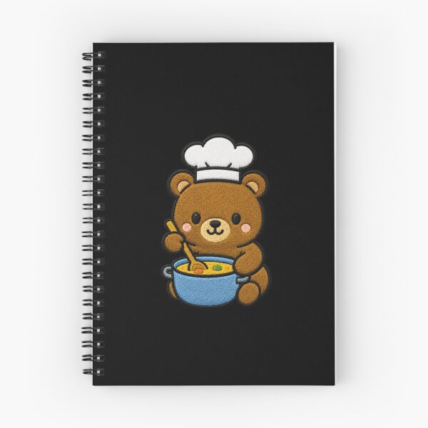 Item preview, Cute Bear Cooking Kawaii Embroidery Patch designed and sold by ColorSplash123.