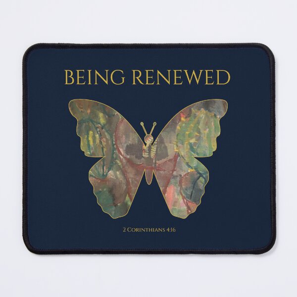 Item preview, Being Renewed 2 Corinthians 4:16 Christian Butterfly – Bible Verse Art designed and sold by KittenAndCo.