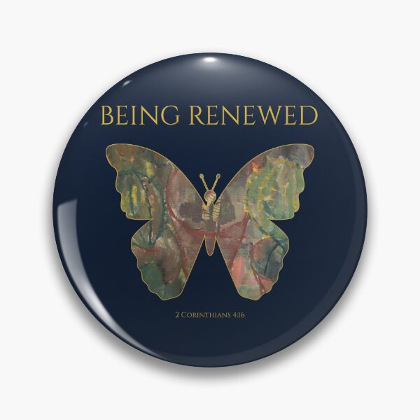 Item preview, Being Renewed 2 Corinthians 4:16 Christian Butterfly – Bible Verse Art designed and sold by KittenAndCo.