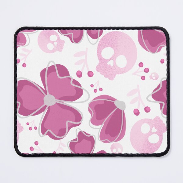 Item preview, Pink Skulls in Wildflower Meadow on white designed and sold by studioaudrea.