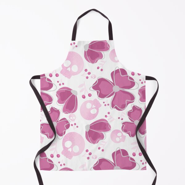 Item preview, Pink Skulls in Wildflower Meadow on white designed and sold by studioaudrea.