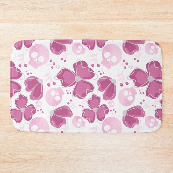 Item preview, Pink Skulls in Wildflower Meadow on white designed and sold by studioaudrea.