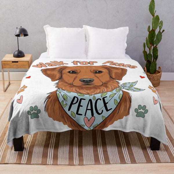 Item preview, peaceful dog walk world peace love hope quote designed and sold by ArtDesignTp.