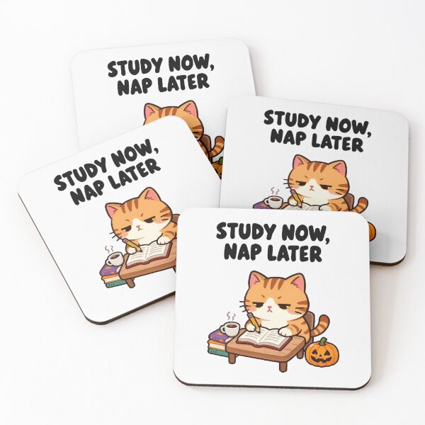 Item preview, Study Now Nap Later Cat T-shirt. designed and sold by Nuttajak.