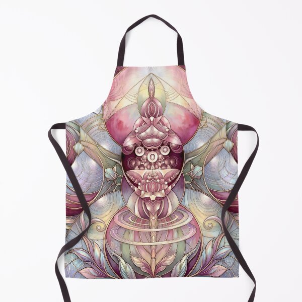 Item preview, Ethereal Rose and Gold Pastel Fractal Mandala designed and sold by Frackxion.