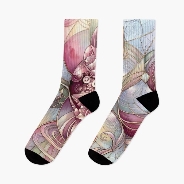 Item preview, Ethereal Rose and Gold Pastel Fractal Mandala designed and sold by Frackxion.