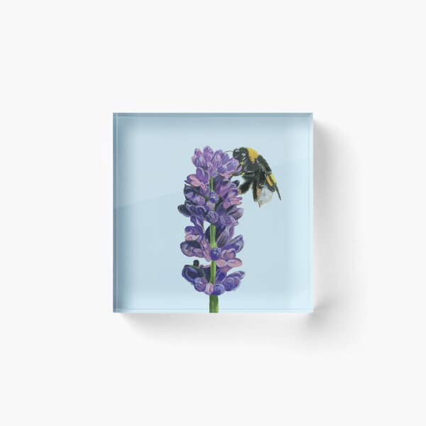 Item preview, Bumblebee - Honey Bee - Bee art - Lavender - Bee decor - Bumblebee decor designed and sold by IslesArt.