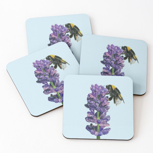 Item preview, Bumblebee - Honey Bee - Bee art - Lavender - Bee decor - Bumblebee decor designed and sold by IslesArt.
