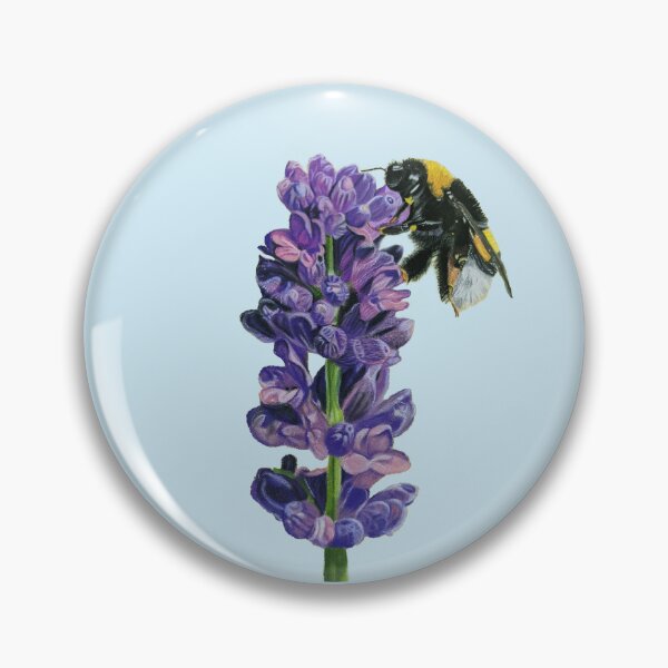 Item preview, Bumblebee - Honey Bee - Bee art - Lavender - Bee decor - Bumblebee decor designed and sold by IslesArt.