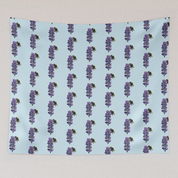 Item preview, Bumblebee - Honey Bee - Bee art - Lavender - Bee decor - Bumblebee decor designed and sold by IslesArt.