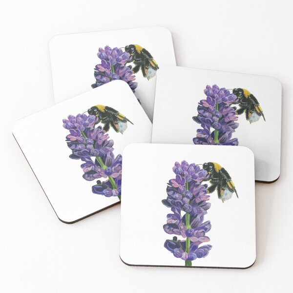 Item preview, Bumblebee - Honey Bee - Bee art - Lavender - Bee decor - Bumblebee decor designed and sold by IslesArt.