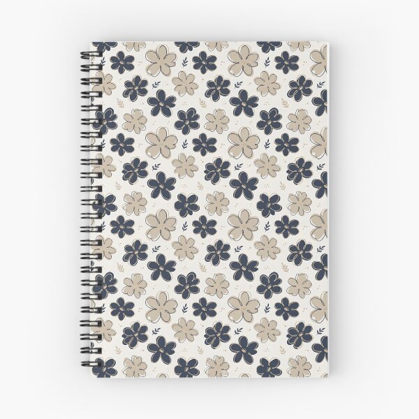 Item preview, Navy blue and warm sand Floral Pattern designed and sold by ITCHAWAWAA.