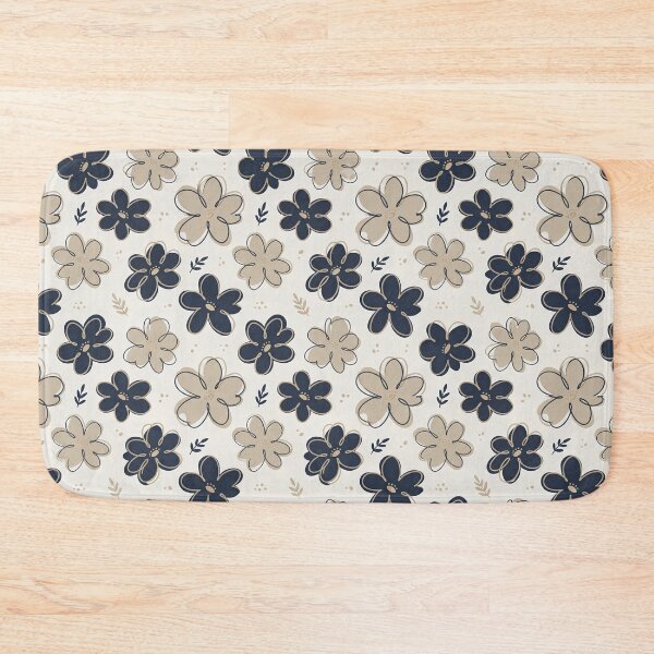 Item preview, Navy blue and warm sand Floral Pattern designed and sold by ITCHAWAWAA.