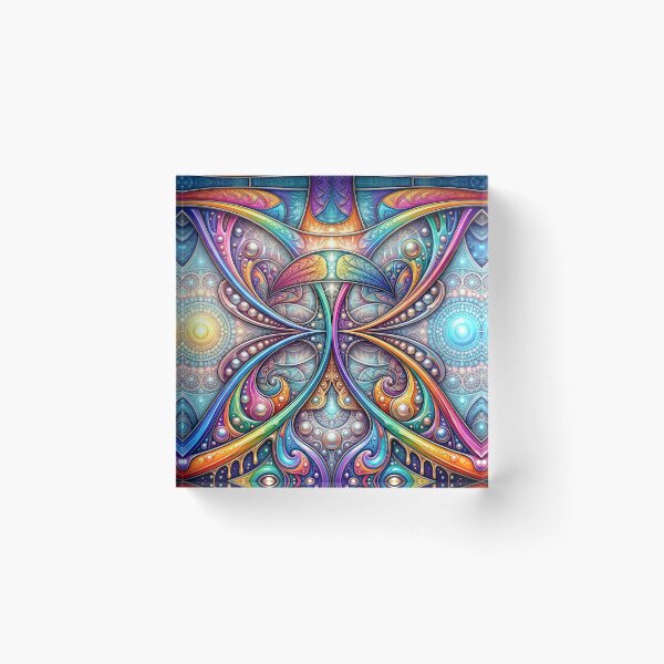 Item preview, Vibrant Cosmic Kaleidoscope Fractal Mandala designed and sold by Frackxion.