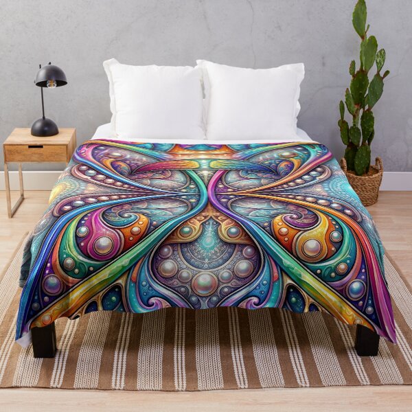 Item preview, Vibrant Cosmic Kaleidoscope Fractal Mandala designed and sold by Frackxion.