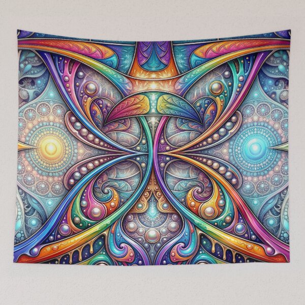 Item preview, Vibrant Cosmic Kaleidoscope Fractal Mandala designed and sold by Frackxion.