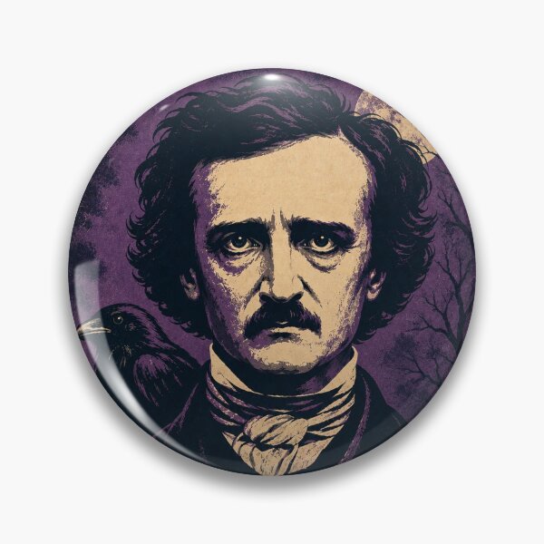 Item preview, Edgar Allan Poe Vintage Raven Gothic Portrait designed and sold by ValentinaHramov.