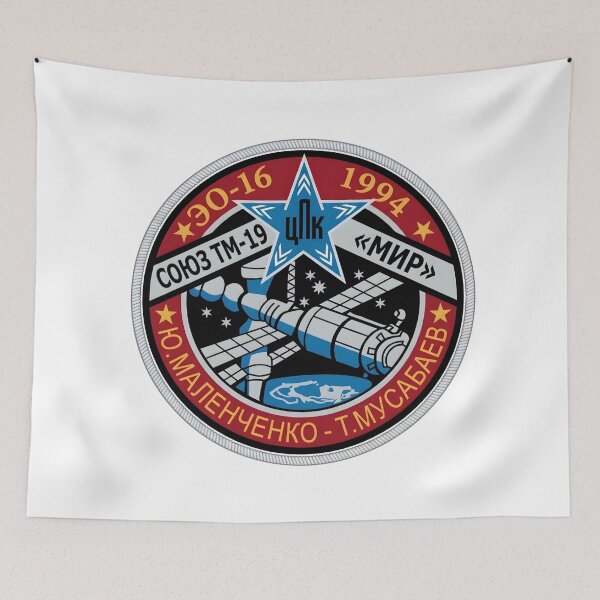 Item preview, Soyuz TM-19 Mir EO-16 Space Mission Patch designed and sold by CharlieDesings.