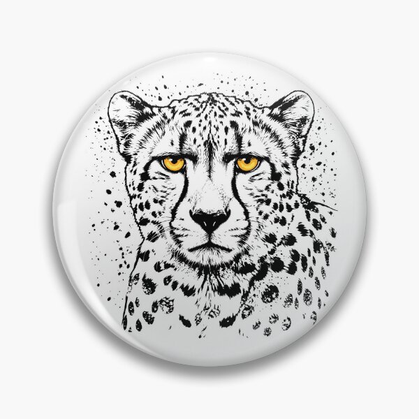 Item preview, Black Cheetah Portrait – Dramatic Wildlife Splash Art designed and sold by ArthousePromos.