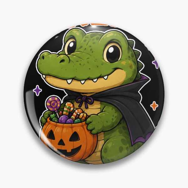 Item preview, Croc or Treat - Cute Halloween Crocodile with Candy Pumpkin designed and sold by bkeer abobkr.