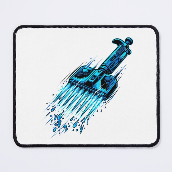 Item preview, Cyberpunk Multichannel Pipette Molecular Biology Lab Neon Aesthetic designed and sold by mood-draftsman.