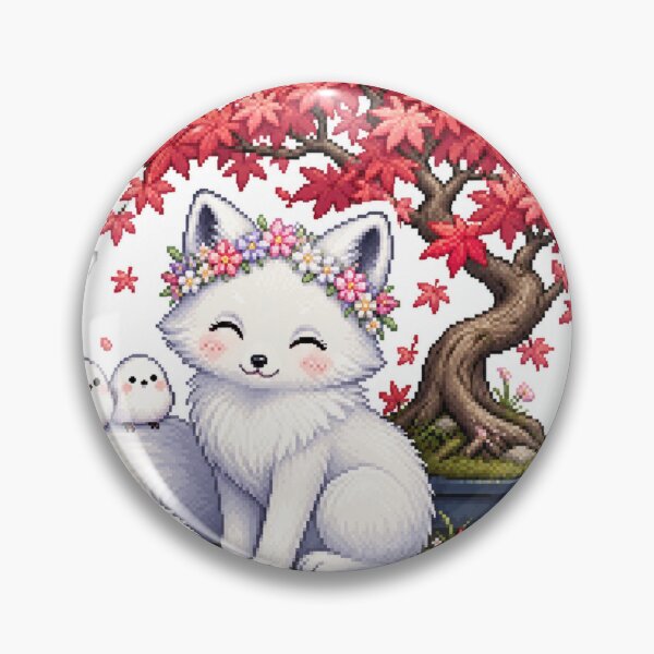 Item preview, Peaceful Arctic Fox and Red Maple Bonsai designed and sold by CozyPixel-J.