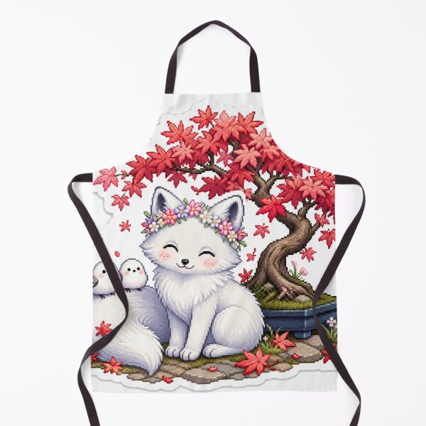Item preview, Peaceful Arctic Fox and Red Maple Bonsai designed and sold by CozyPixel-J.