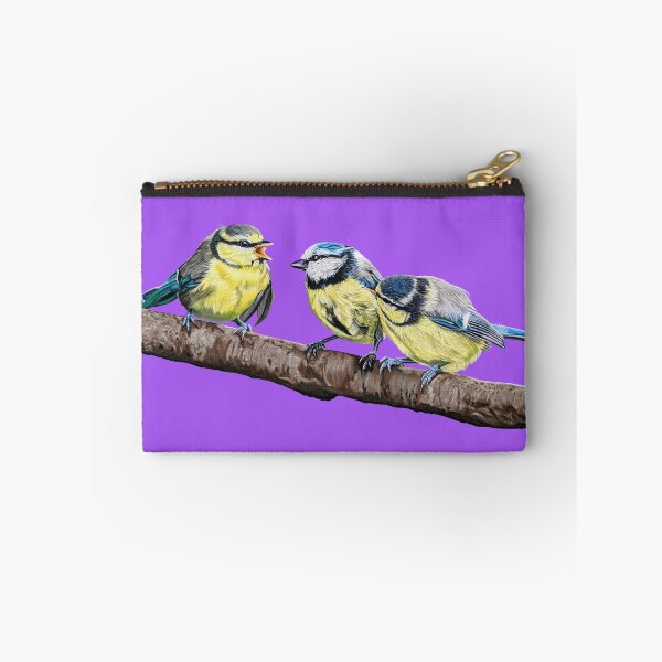 Item preview, Blue Tits sitting on a branch - twittering birds designed and sold by IslesArt.