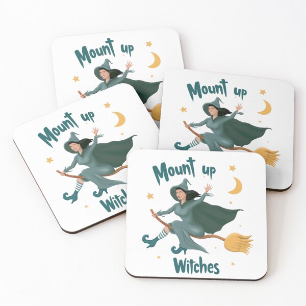 Item preview, Mount Up Witches - Dusty Teal designed and sold by Valerie Valentine.