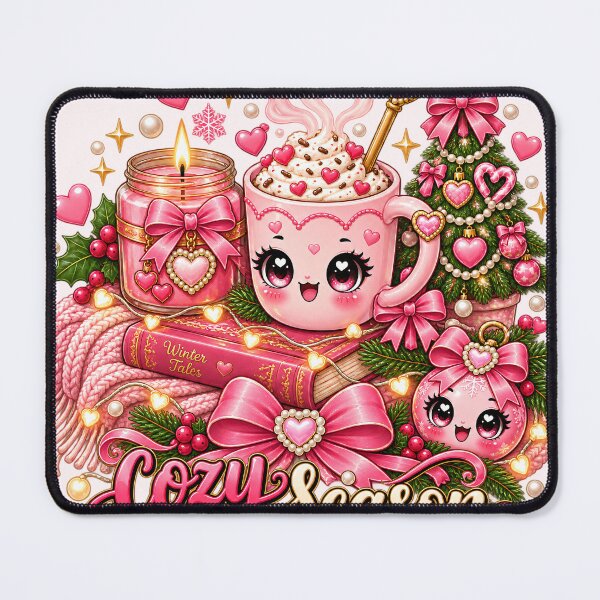 Item preview, Cozy Season Coquette Christmas Vibes – Pink Cottagecore Book Coffee Girly Gift designed and sold by SaNaCreation13.
