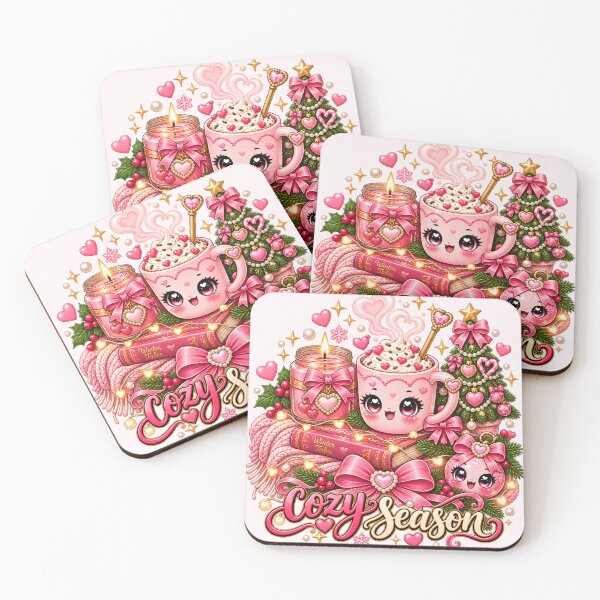 Item preview, Cozy Season Coquette Christmas Vibes – Pink Cottagecore Book Coffee Girly Gift designed and sold by SaNaCreation13.