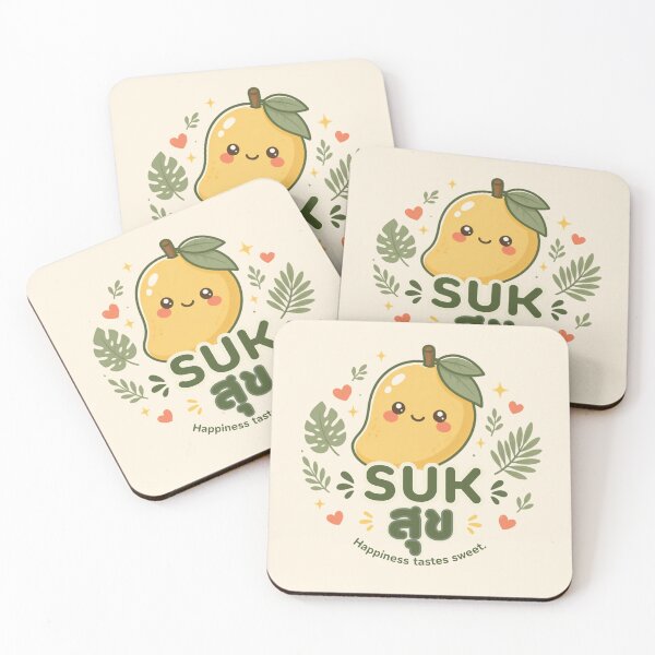 Item preview, Suk | Sweet Little Happiness – Cute Thai Mango Design | Soft Thailand™ designed and sold by CosmicQuietStudio.