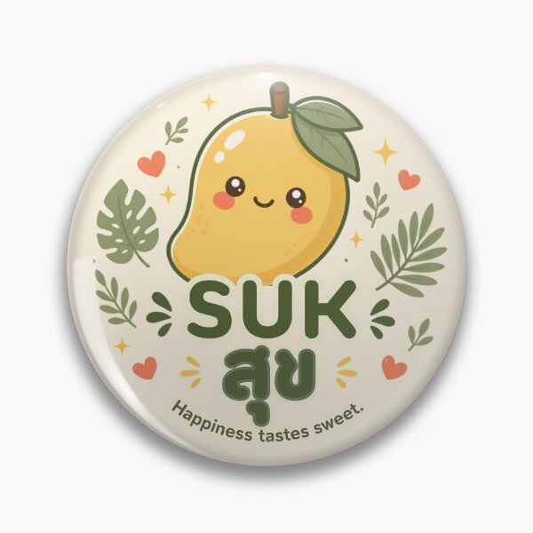 Item preview, Suk | Sweet Little Happiness – Cute Thai Mango Design | Soft Thailand™ designed and sold by CosmicQuietStudio.