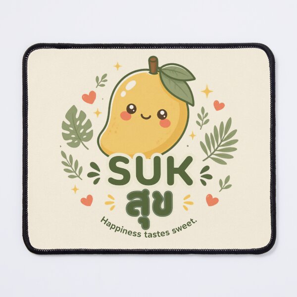 Item preview, Suk | Sweet Little Happiness – Cute Thai Mango Design | Soft Thailand™ designed and sold by CosmicQuietStudio.
