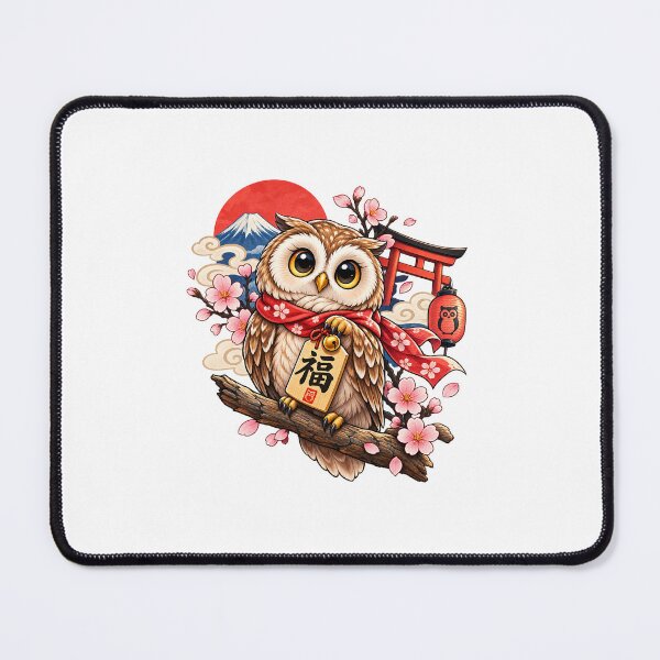 Item preview, Lucky Owl Japanese Good Fortune designed and sold by fuku-mono.