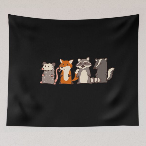 Item preview, Fox Raccoon Opossum  Skunk Woodland Friends 3 133 designed and sold by haonampho.
