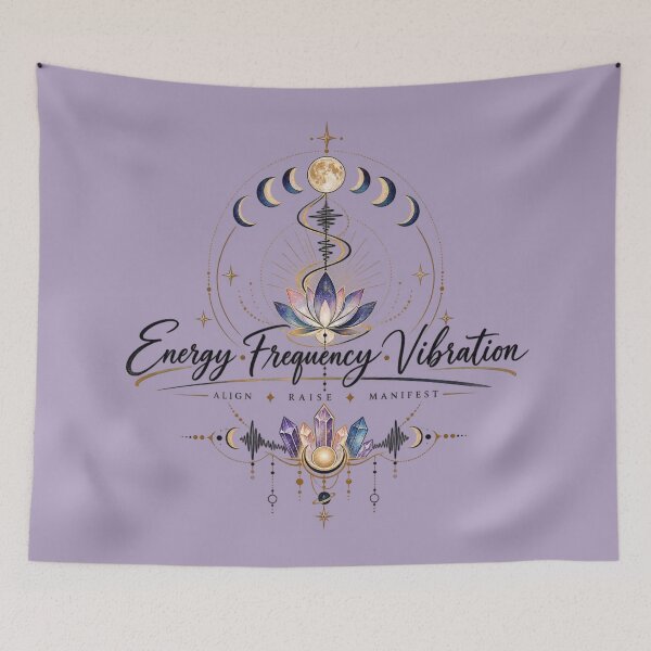 Item preview, Energy Frequency Vibration Cosmic Lotus – Spiritual Boho Meditation Design designed and sold by Chirayu1111.