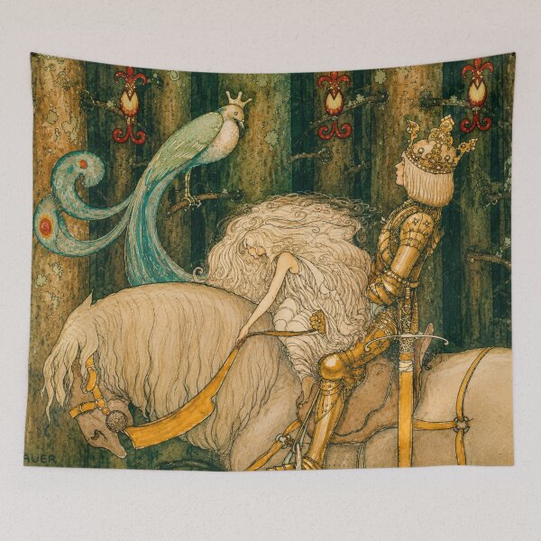 Item preview, To Fairyland by John Bauer - Art Nouveau Fairy Tale Illustration for Fantasy Art Collectors designed and sold by RickE.