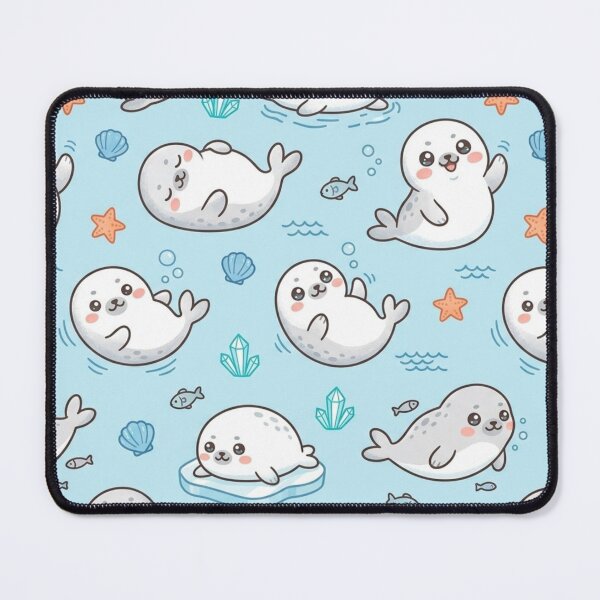 Item preview, Cute Baby Seal Ocean Pattern designed and sold by lungpleecha.