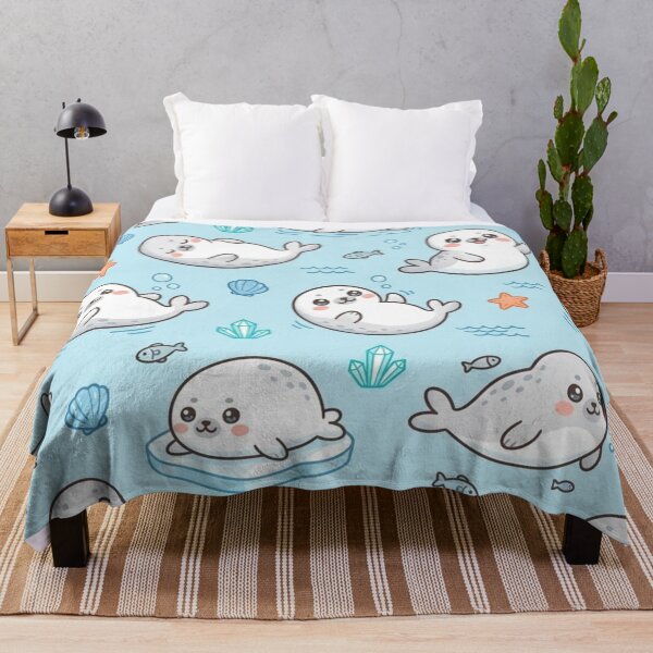Item preview, Cute Baby Seal Ocean Pattern designed and sold by lungpleecha.