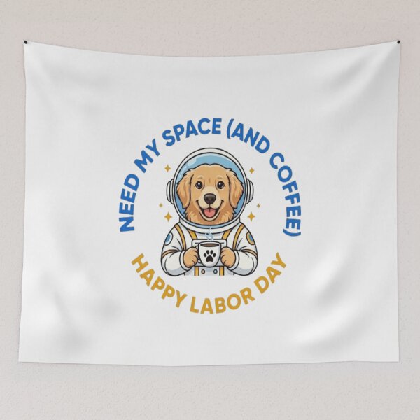 Item preview, Need My Space And Coffee Astronaut Dog Funny Labor Day Pet Gift designed and sold by Petpixy.