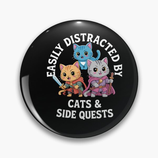 Item preview, Funny Distracted By Cats And Side Quests 59 designed and sold by haonampho.