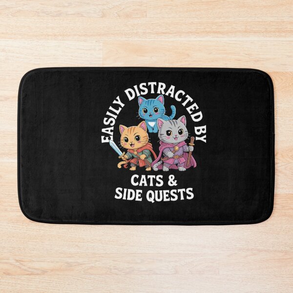 Item preview, Funny Distracted By Cats And Side Quests 59 designed and sold by haonampho.