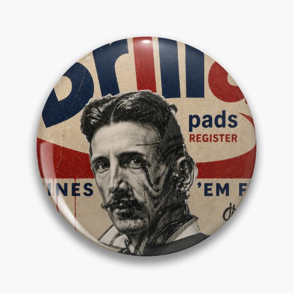 Item preview, Nikola Tesla – Brillá Vintage Tattoo Art designed and sold by Boreal Apparel.