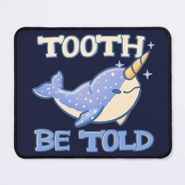 Item preview, Tooth Be Told Cute Narwhal Unicorn Whale Pun designed and sold by orcalus.