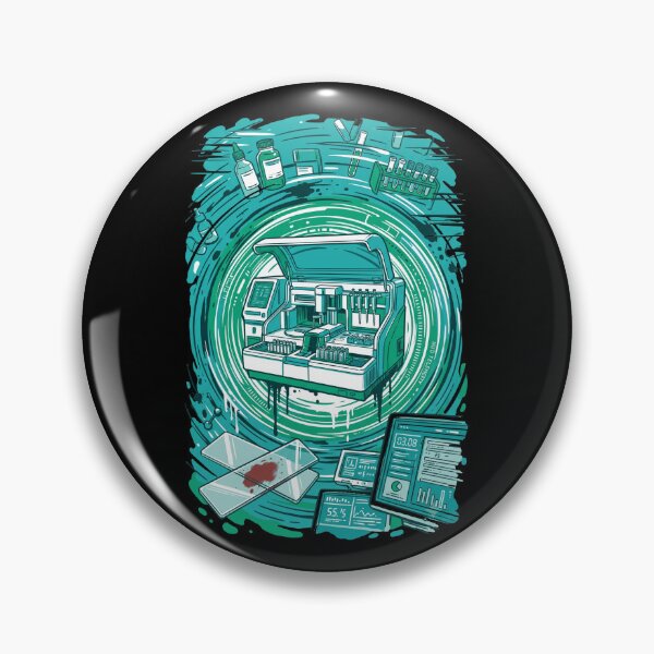 Item preview, Clinical Chemistry Analyzer Hematology Lab Scientist Cyberpunk Aesthetic designed and sold by mood-draftsman.
