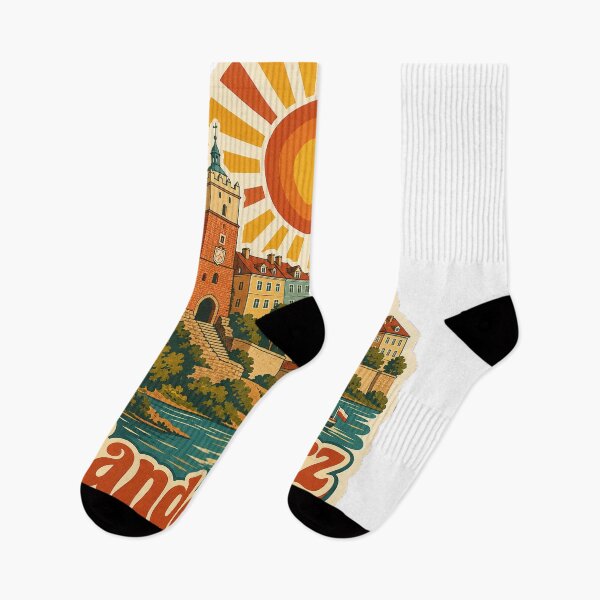 Item preview, Sandomierz Poland Travel Souvenir - Retro Illustration designed and sold by VisualArtsOasis.